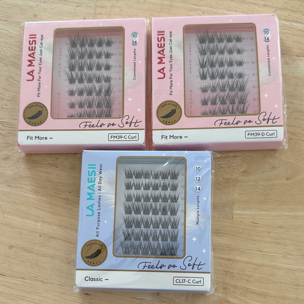 LA MAESII Cluster Lash Packs - Cateye Lashes & Classic NWT